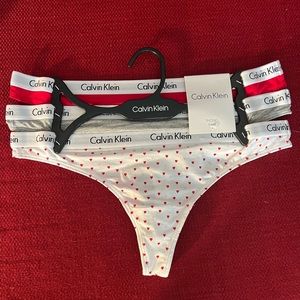 NWT, Calvin Klein Womens Panties Underwear Carousel 3 Pack Low Rise Thong